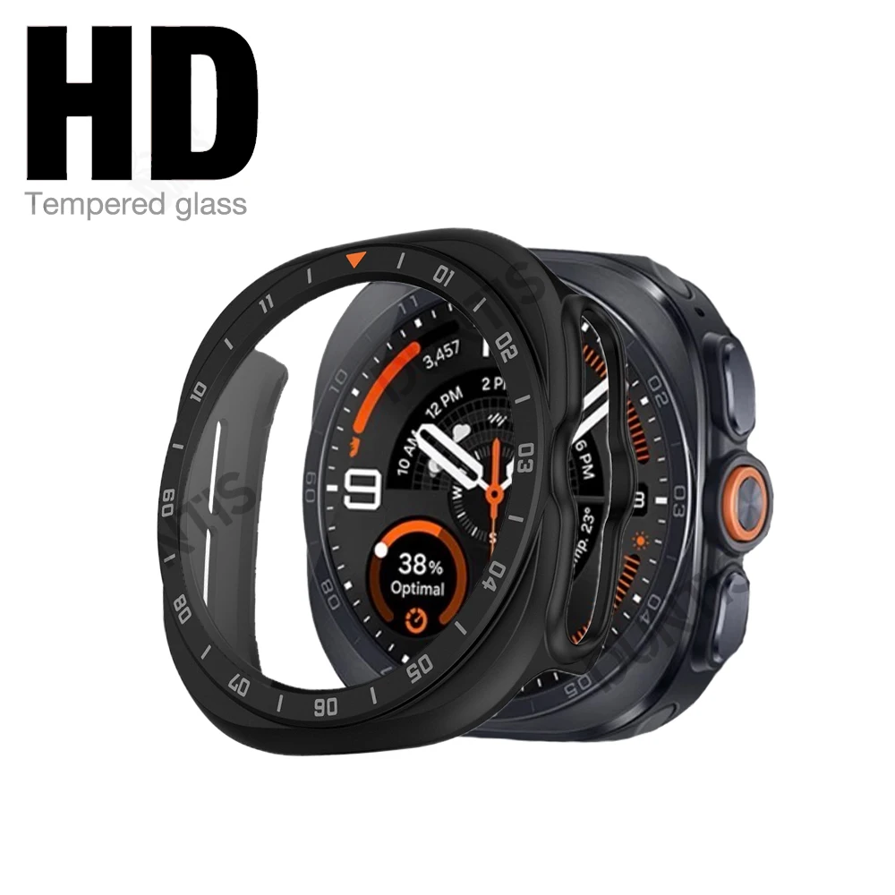 Schutzhülle für Samsung Galaxy Watch Ultra 2 47MM Gehärtetes Glas Displayschutz + Harter PC-Stoßfängerschutz Zubehör – Detail 3