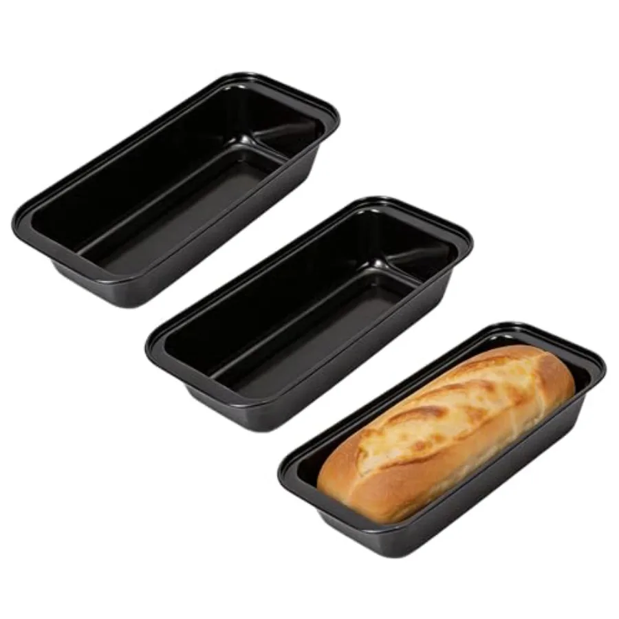 Mini Loaf Pans for Baking, Nonstick Carbon Steel Bread Loaf Pans, Small Banana Bread Pan for Meatloaf, Sourdough, Brownies,6 x