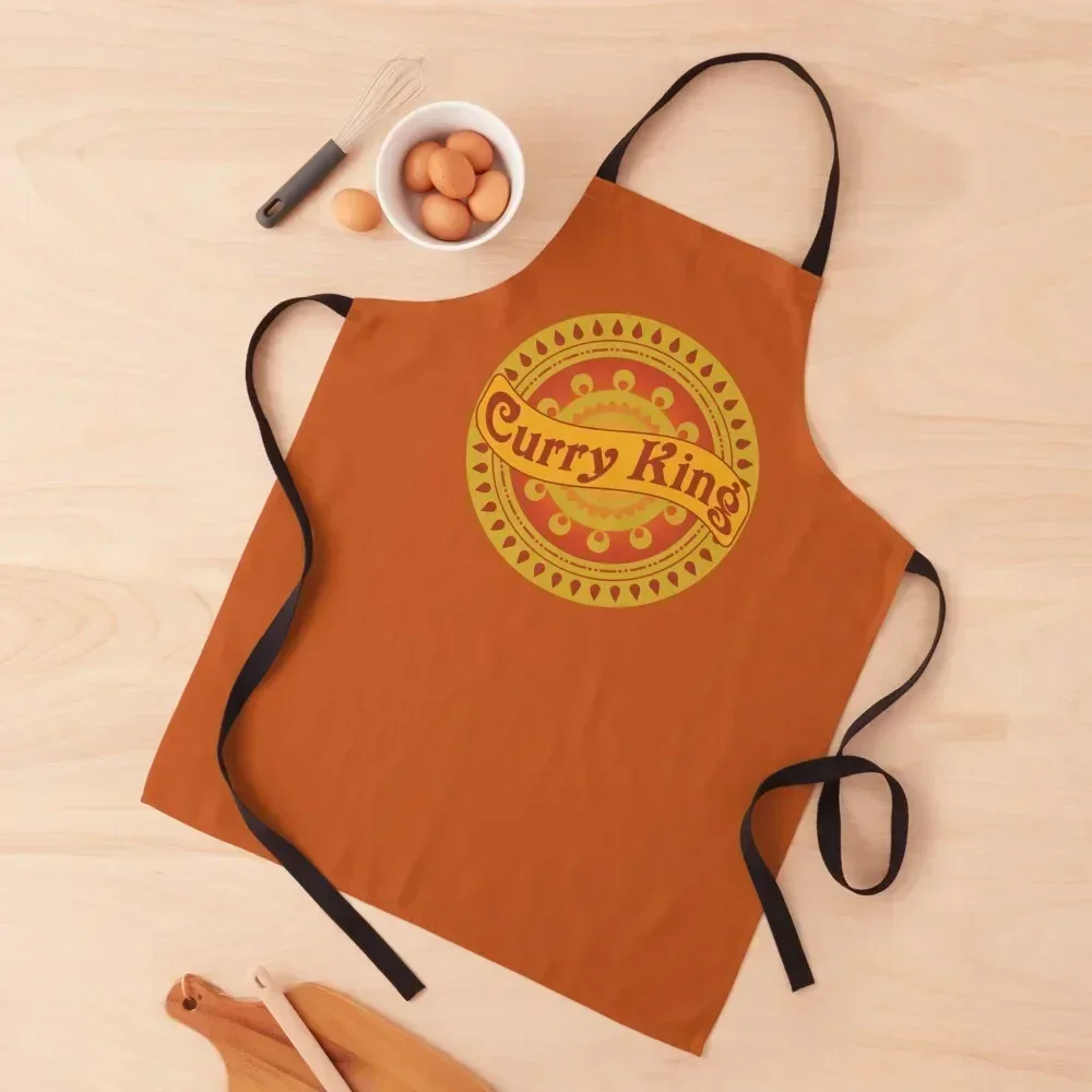 

Curry King Indian Chef Ethnic Badge Apron Women's Dress christmas decoration For Cooking Apron