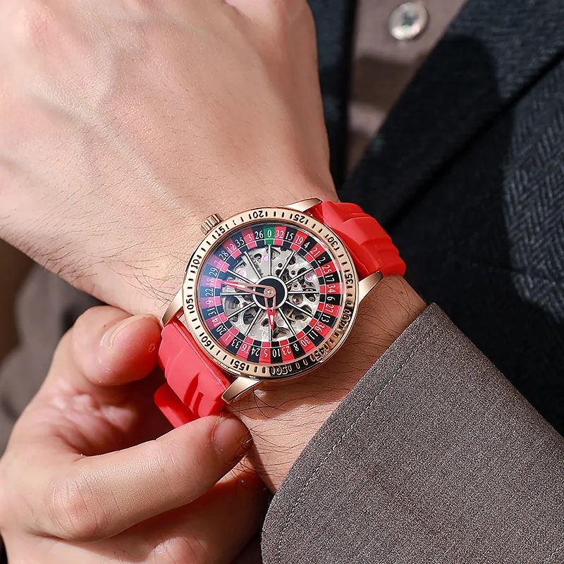 Men Mechanical Watch Automatic Luxury Gambling Rotating Plate Dial Wristwatch Man Casual Waterproof Luminous Clock Reloj Hombre - Image 5
