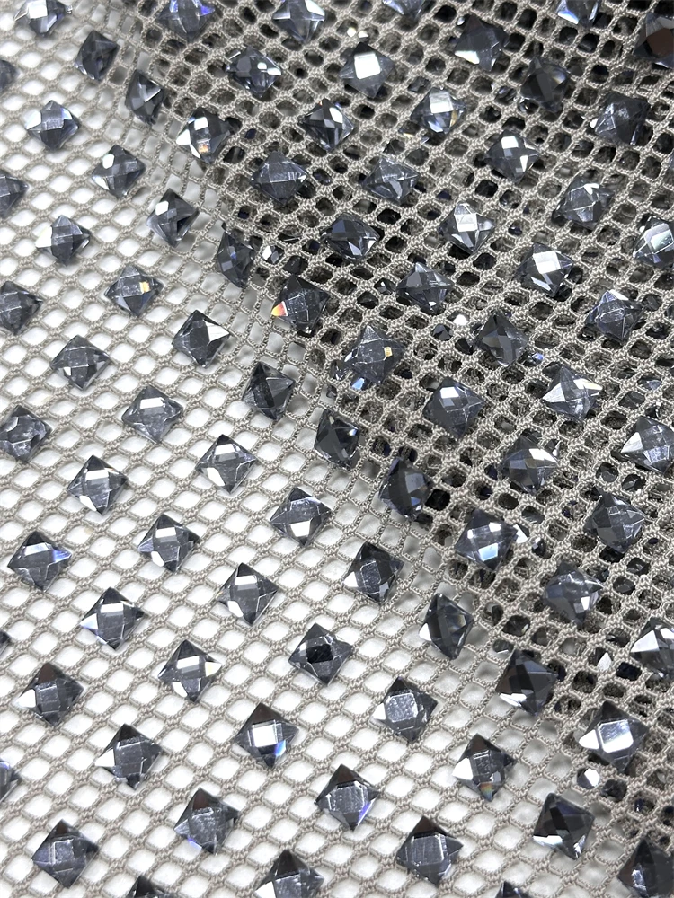 Luxury French Rhinestone Lace Fabric 2026 High Quality African Mesh Nigerian Embroidery Beads Net Lace For Wedding Dress
