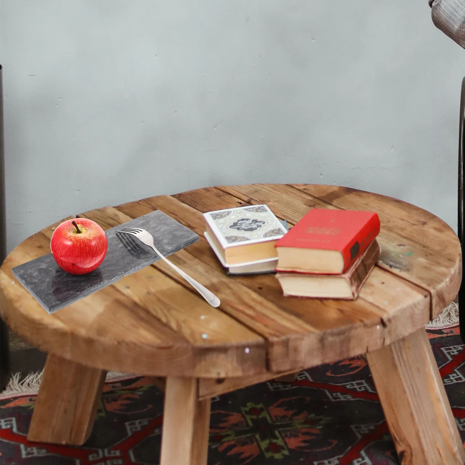 

Natural Marble Tray Lightweight Large Capacity Fruit Dessert Serving Tray Household Food Storage Snack Plate Fruit Plate