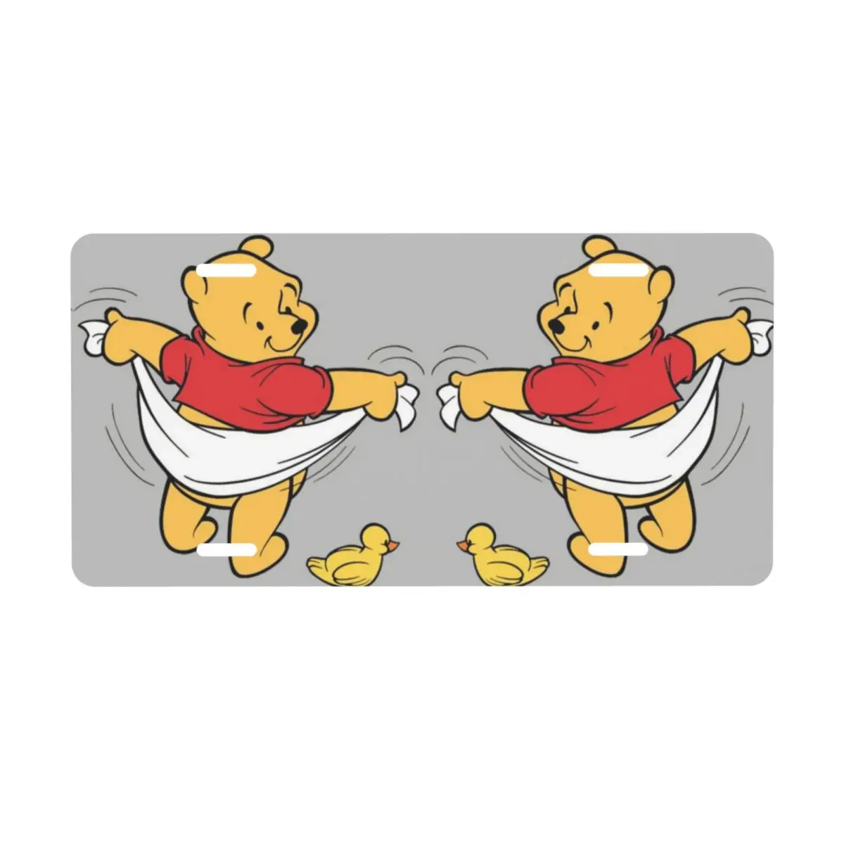 

Winnie The Pooh License Plate Cover Vanity Tag Decorative Car Front License Plate 12x6 Inch