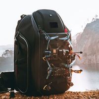 IFlight FPV Drone Backpack 530X340X260mm 33 Liter Volume Resizable Compartments Ntegrated RGB Light Strips For FPV Drone Goggles