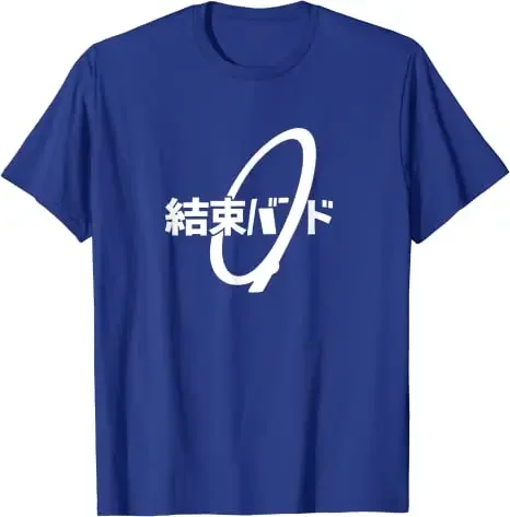 Japanese Fashion Graphic Tee Tops Letters Printed Estetyczne ubrania Krawat Kanji Hiragana Kessoku Band Rocker Band T-Shirt