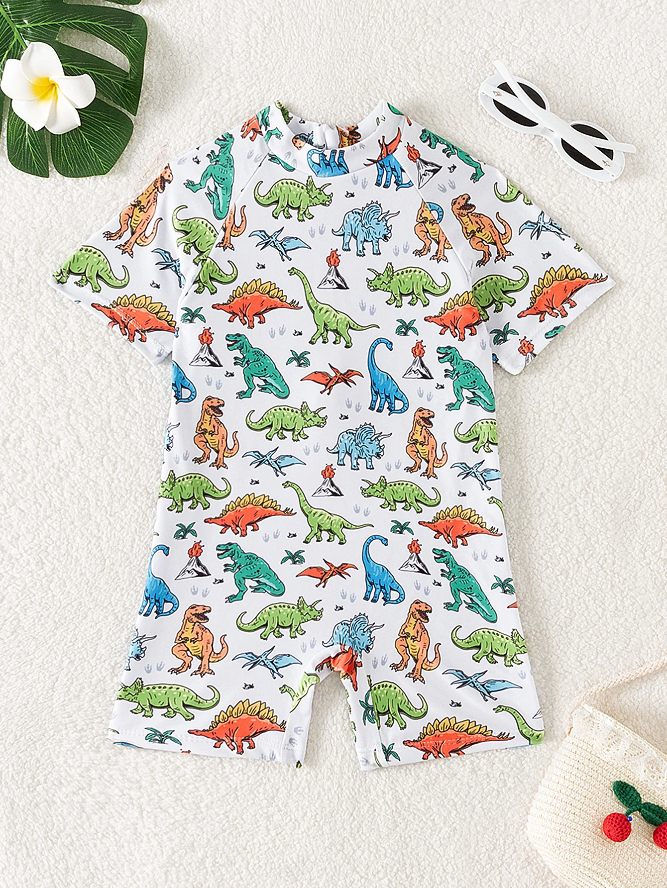European One Piece Swimsuits Girls Swimwear Kids Boys Bathing Suit Cartoon Dinosaur Quick Drying Swimming Clothes Baby Beachwear