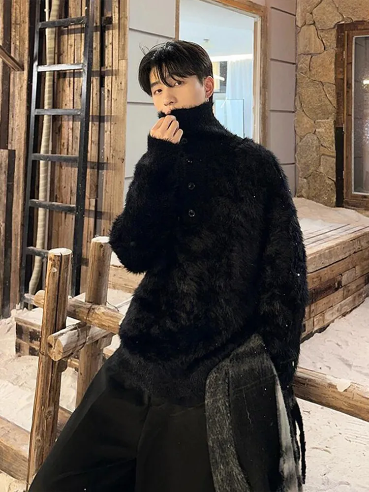 

Пуловеры с меховым воротником, хлопковые, мужские, с графическим принтом, художественным креативным дизайном, для молодежи, подростков, студентов, городская уличная одежда в стиле хип-хоп