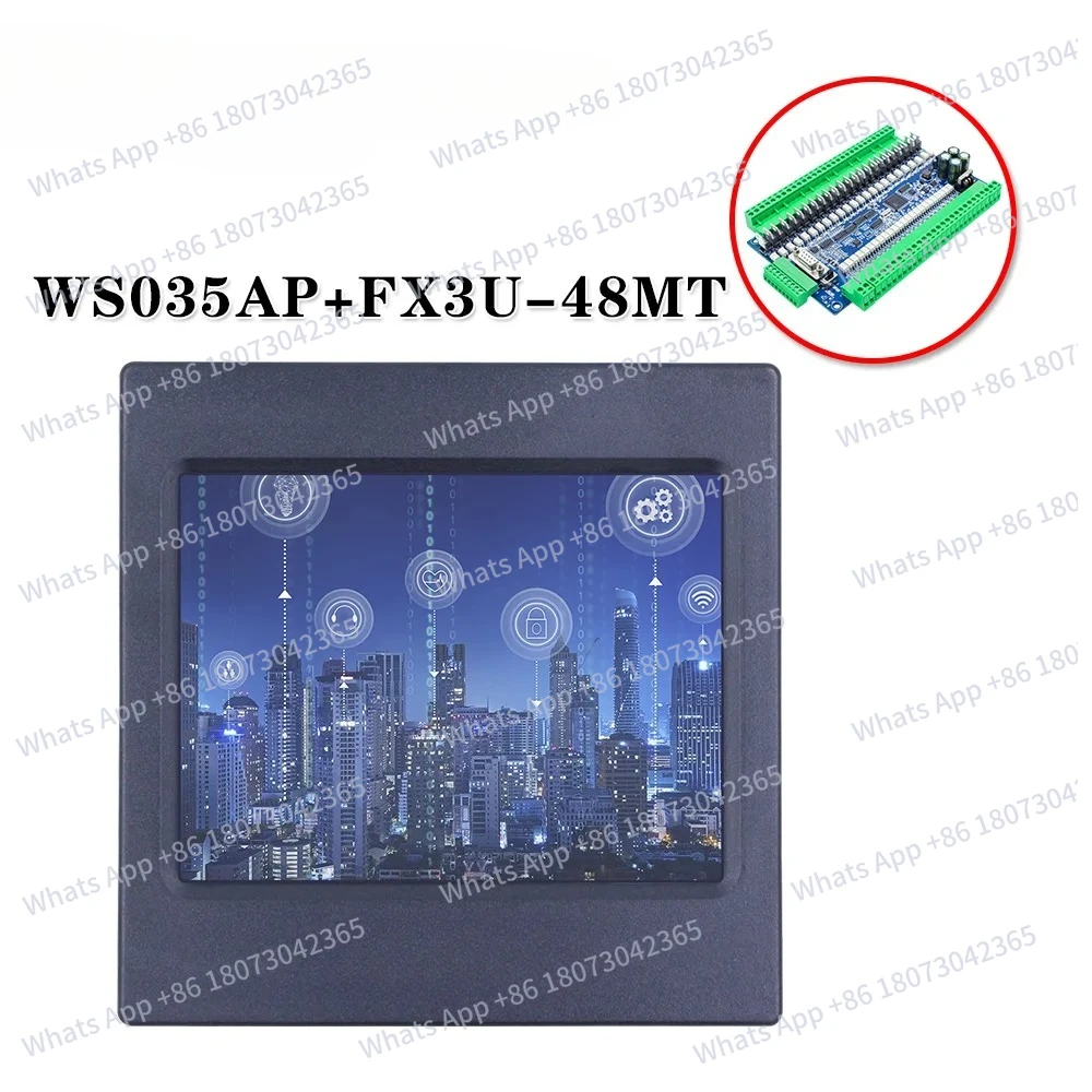 

FX3U+HMI поддержка WS-035AP Сенсорный экран с FX3U-48MT -48MR -32MT -24MR -24MT -14MR -14MT RTU MODBUS RTC