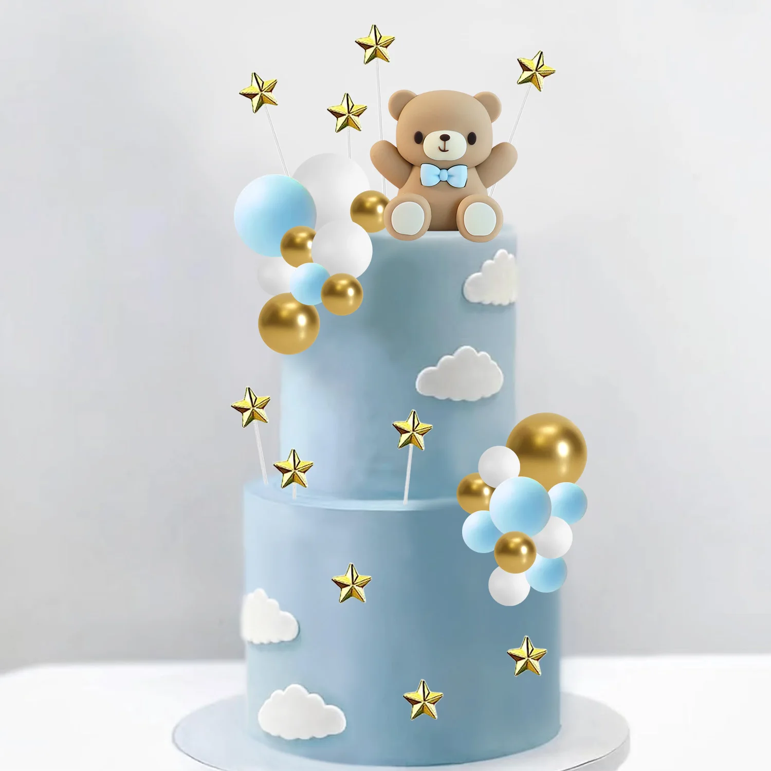 29 PCS Bear Cake Decorations We Can Bearly Wait Cake Topper for Baby Shower Party Supplies Decorations