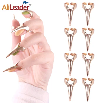 10/20Pcs Retro Gothic Hair Partingเครื่องมือสําหรับFinger Braiding Hair RackผมAccessorie ClawแหวนMagicเล็บแยกเครื่องมือGold