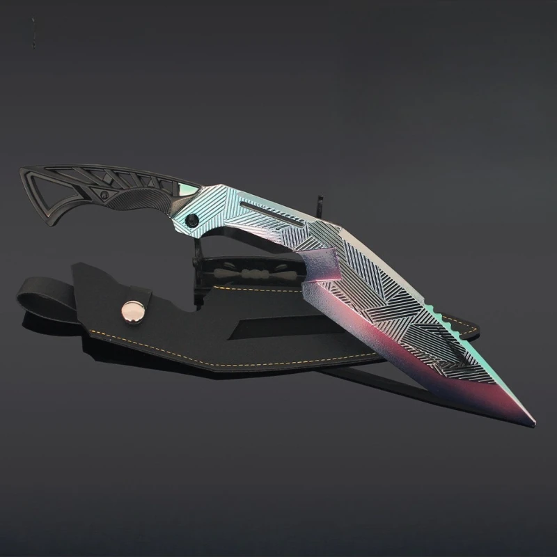 30cm/8.11in arena breakout jogo periféricos cem forjados nepalês punhal coldre versão corpo machado espada arma de metal modelos presentes