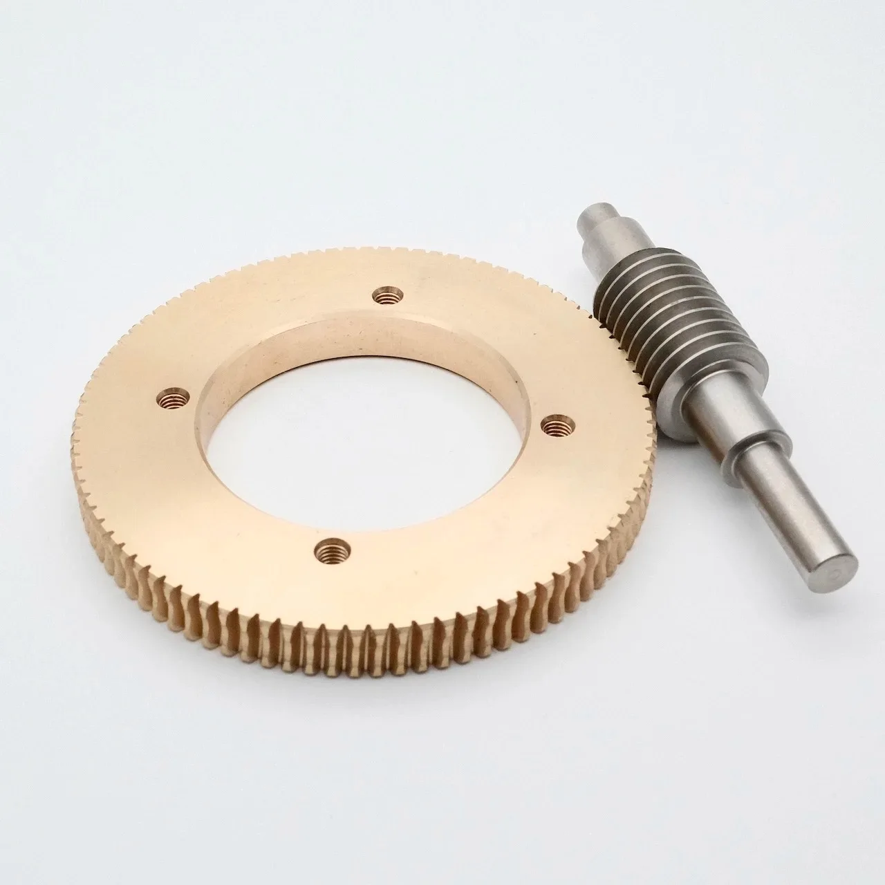

1:90 1M 90T Stainless Steel Worm Wheel Gear Wear-resistant Large Reduction Ratio Copper Worm Gear Set