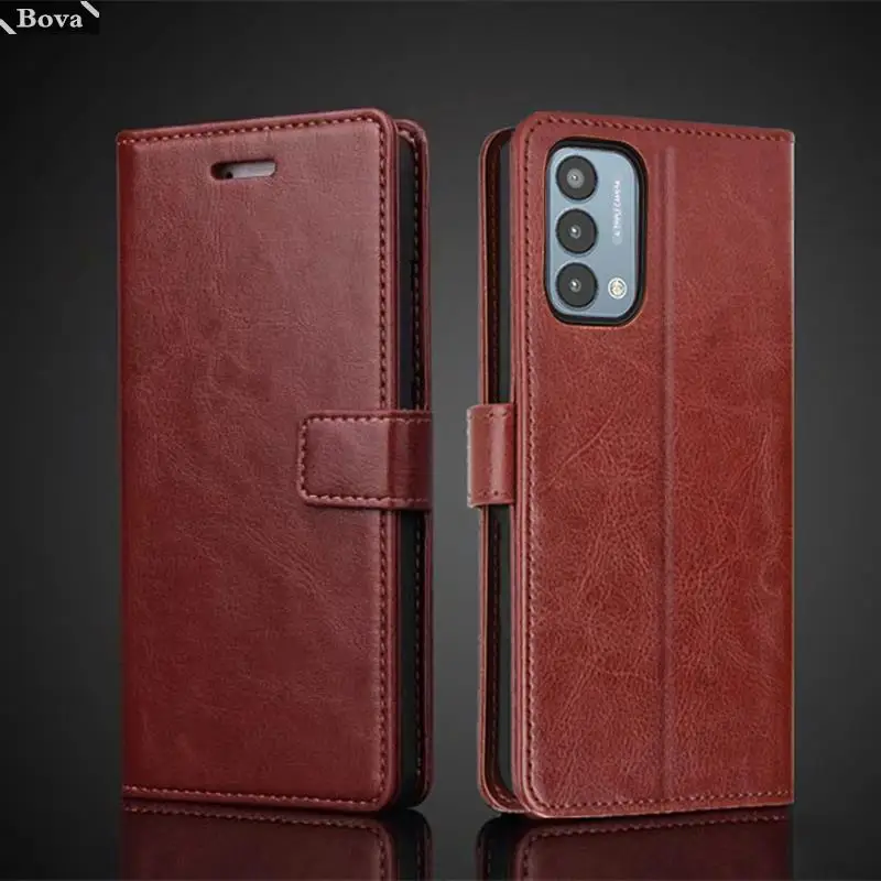 

Card Holder Leather Case for Oneplus Nord N200 5G Pu Leather Flip Cover Retro Wallet Phone Case Business Fundas Coque