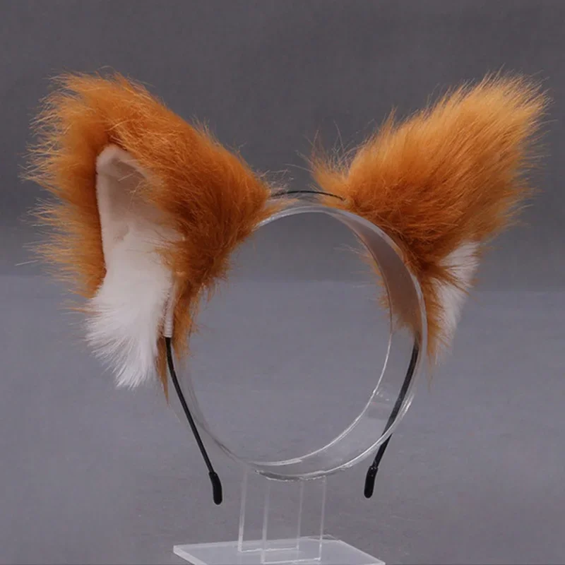 Engraçado Cartoon Cat Ear Headband para Mulheres, Fox Ear Hairband Hoop, Traje Lolita Cosplay, Headwear de festa, Acessórios para cabelo