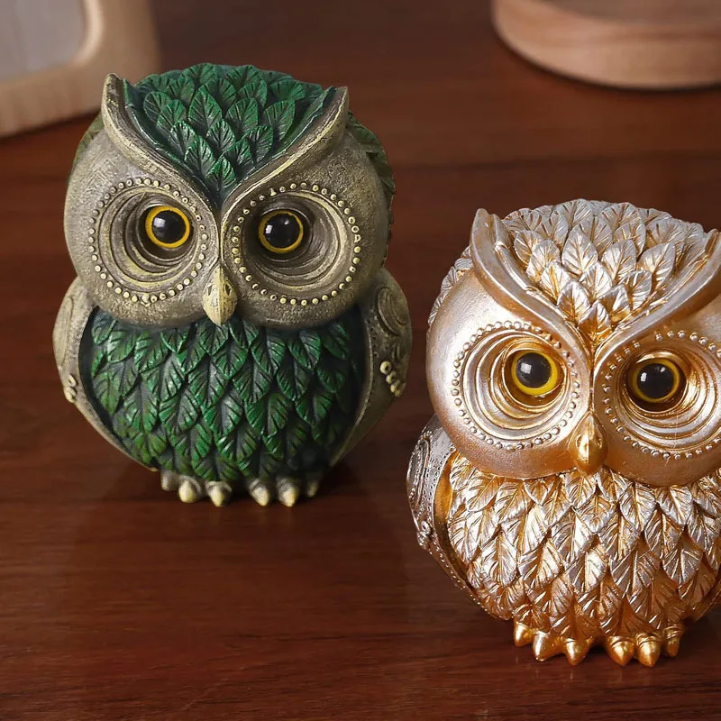 

Owl Statue Ornaments, Resin Handicrafts, Decorative Ornaments for Home Living Rooms, Bedrooms, and Desks