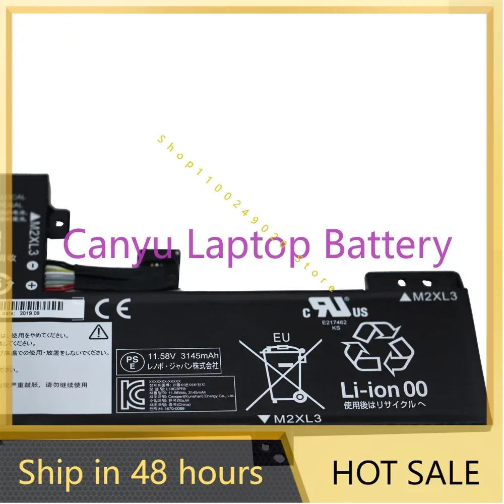 

2024 L19C3PF8 battery For Lenovo L19M3PF8 SB10X02592 SB10X02595 IdeaPad Flex 3-11IGL05 Series 11.58V 36.4wh 3255mAh New