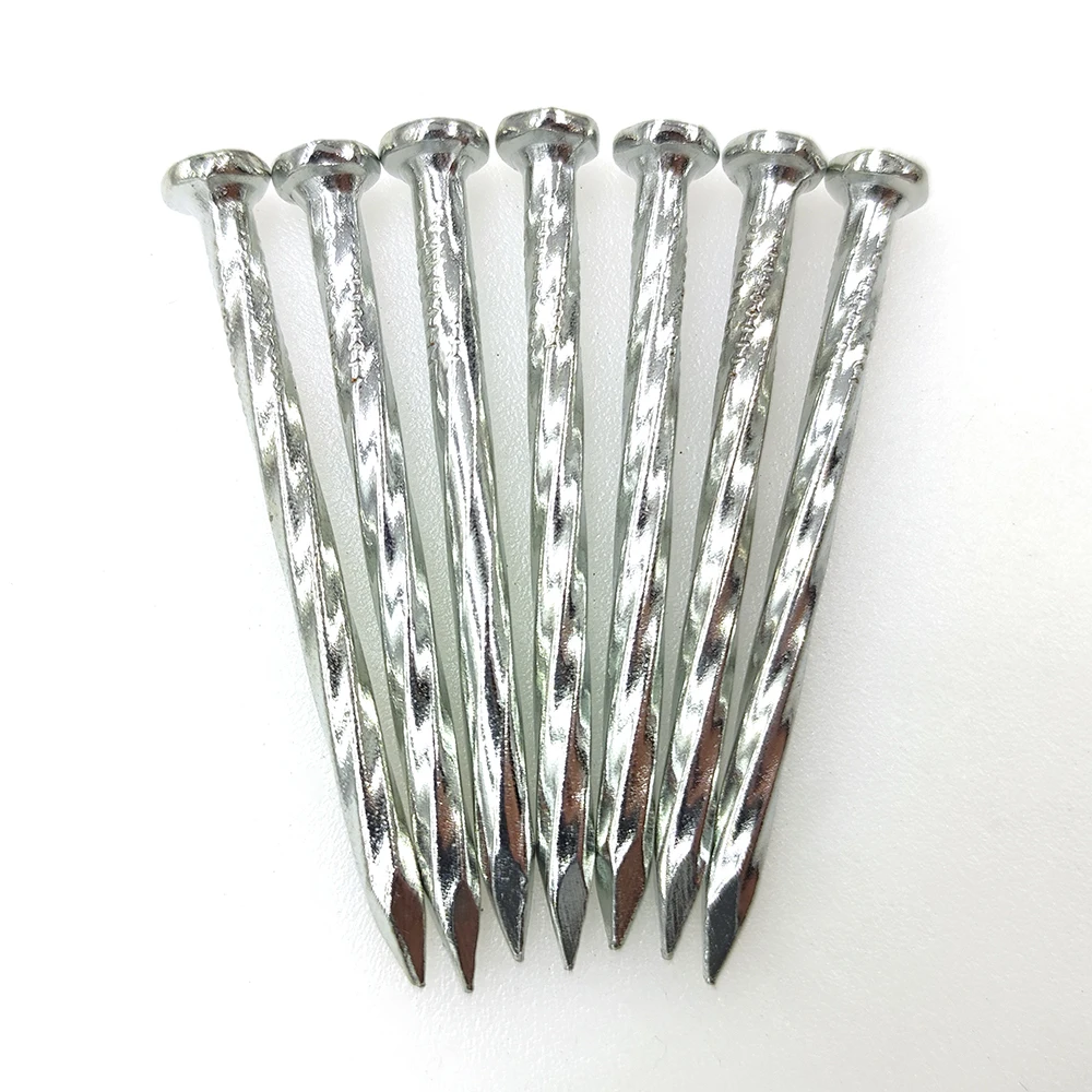 2''-1/2'' clavos corrugados galvanizados para chapa de acero corrugated twisted galvanized round steel nail