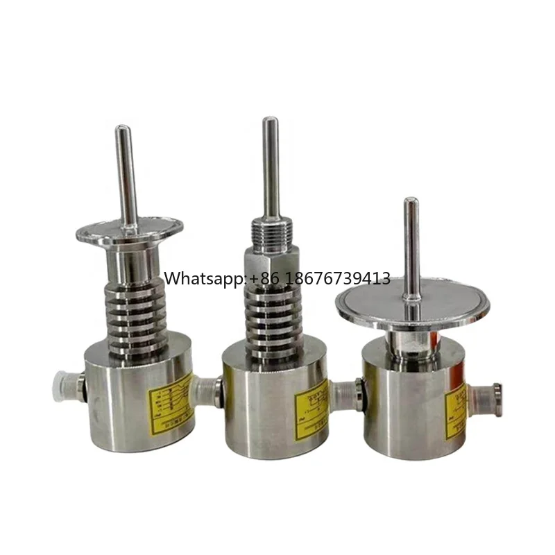 Industrial Stainless Steel Thermal Flow Switch PNP NPN 50.5mm Clamp High Temperature Design Water and Oil Electronic Flow Switch