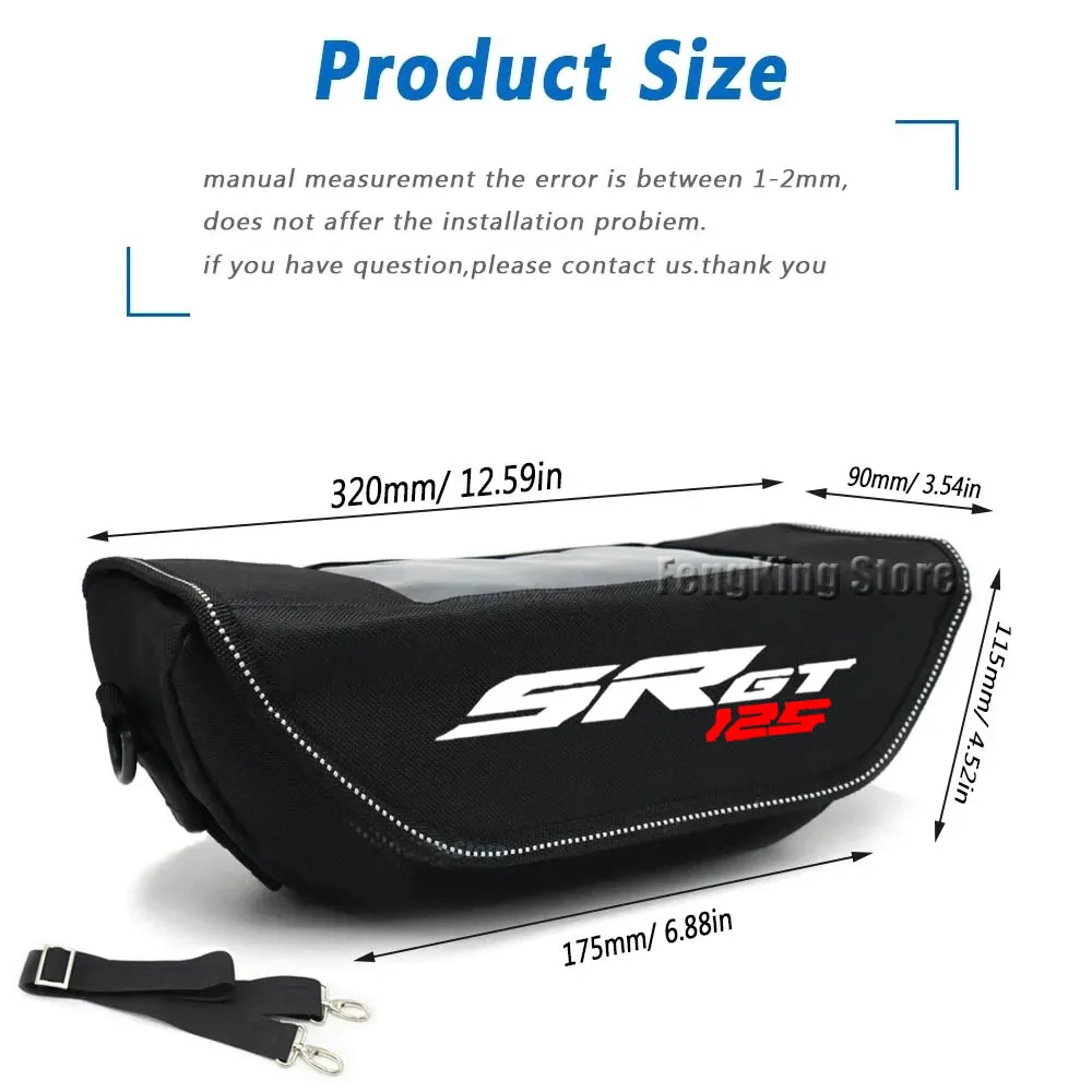 Motorcycle Accessories Handlebar Waterproof Bag Travel Bag Storage Bag Screen GPS For Aprilia SR GT 125 SR GT 200 - Image 5