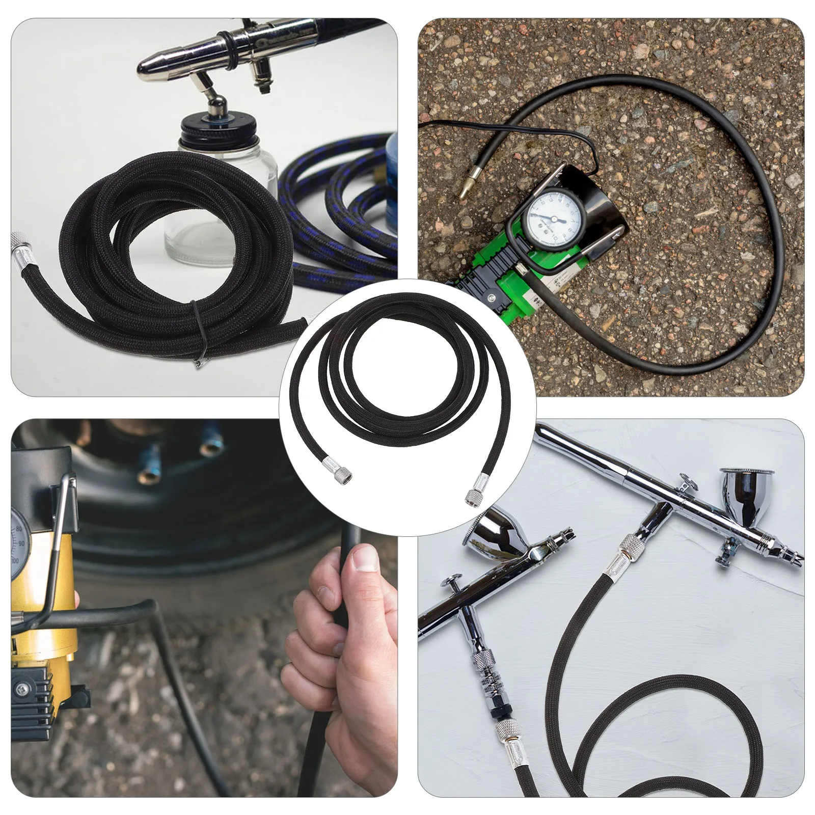 

Braided Airbrush Replacement Professional Paint Hose Flexible Durable For Pottery Art Airbrushing Projects Universal Fittings