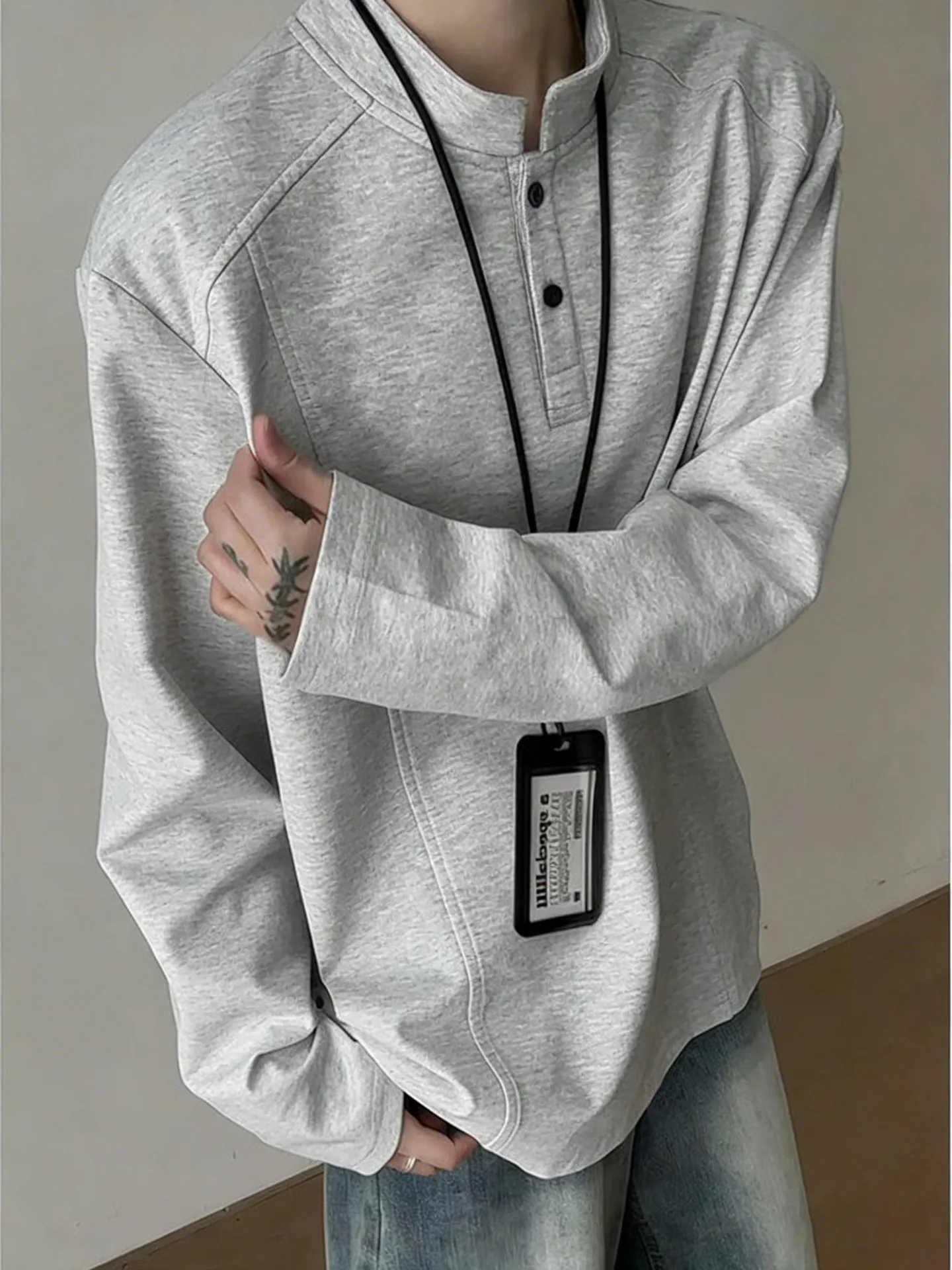 

Мужская зимняя толстовка с воротником-стойкой и длинным рукавом в американском стиле, с флисовыми вставками, молодежная, модная, брендовая