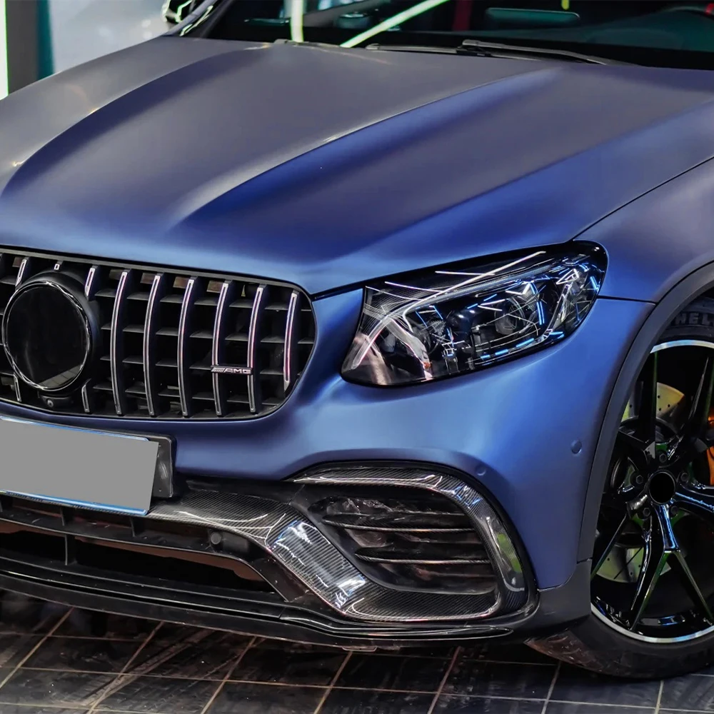 

PET Frosted Mugello Blue Car Vinyl Wrap Film PVC Self-Adhesive Scratch Resistant Sticker Auto Motorcycle Body Decoration Decal