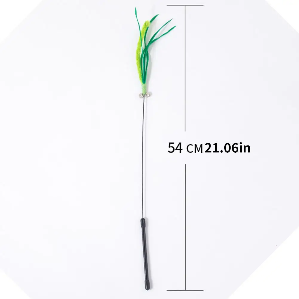 القط إغاظة لعبة التفاعلية الذيل العشب الكلب حكيم ريشة القطب الطويل القط إغاظة عصا لدغة مقاومة القط لعبة صوت مستلزمات الحيوانات الأليفة