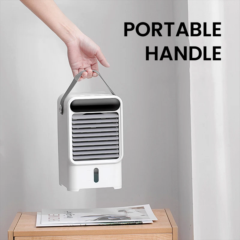 Di Động Lưu Thông Nước Làm Mát 500Ml Bình Chứa Nước Lớn Hẹn Giờ Thông Minh 3 Bánh Răng Gió Mềm Ban Đêm Ánh Sáng Không Khí tiếng Ồn Thấp