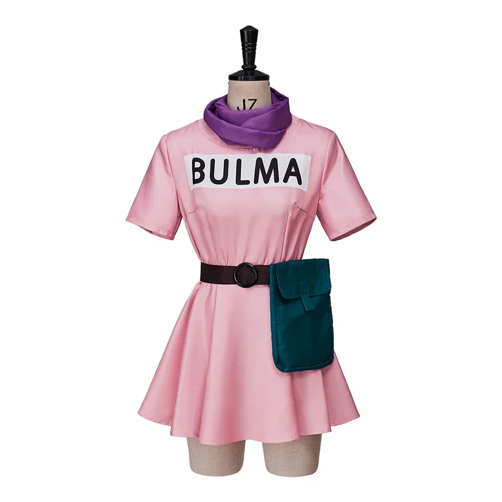 Anime Bulma Cosplay Kostuum Roze Jurk Volwassen Kleding Uniform Kawaii Meisjes Carnaval Maskerade Party Outfit