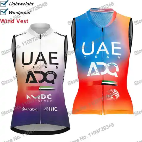 UAE Team ADQ 2026 Cycling Vest Windbreaker Pro Race Men Wind Vest Summer Women Road Bike Jersey Sleeveless MTB Bicycle Jacket