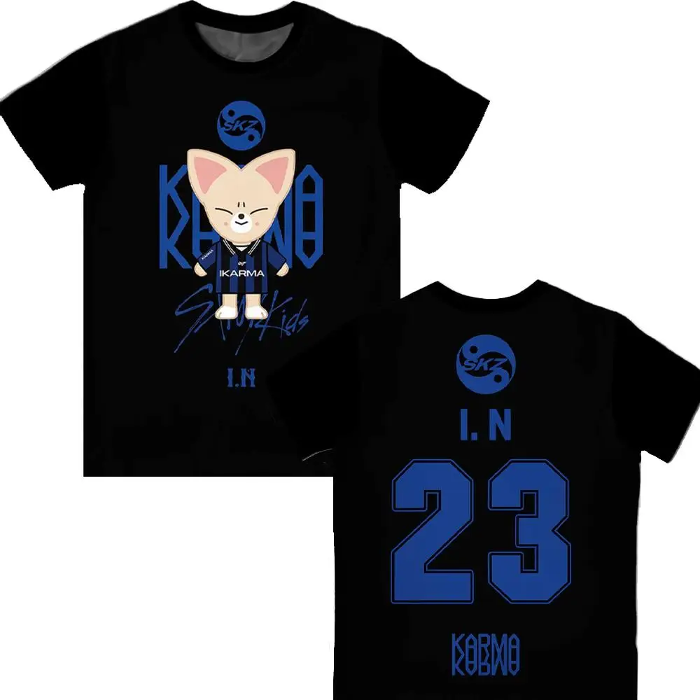 2026 Neuer Stil Koreanische Pop-Mode KPOP KARMA Cartoon-Muster Harajuku Y2K Stil Atmungsaktives Sport-T-Shirt für Männer – Detail 9