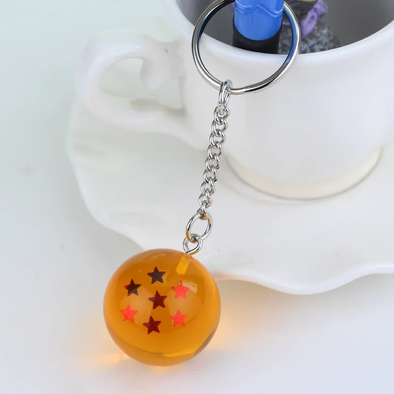 Anime Goku Dragon Ball Z Super Keychain 1-7Stars Cosplay Crystal Ball Key Chain Pendants Collection Toys Gifts key Rings