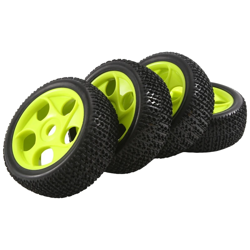 RC 1:8 Off Road Car Buggy Rubber Tires & Plastic Wheel Rims HUB HEX 17 Mm 81-801