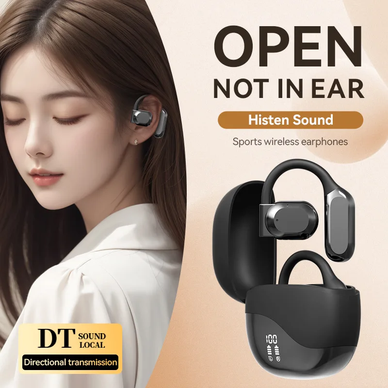 New Bluetooth Earphones Open Wireless Headphones Ultra Long Life High Sound Sports Cycling Music Headsets for Xiaomi Huawei 2024