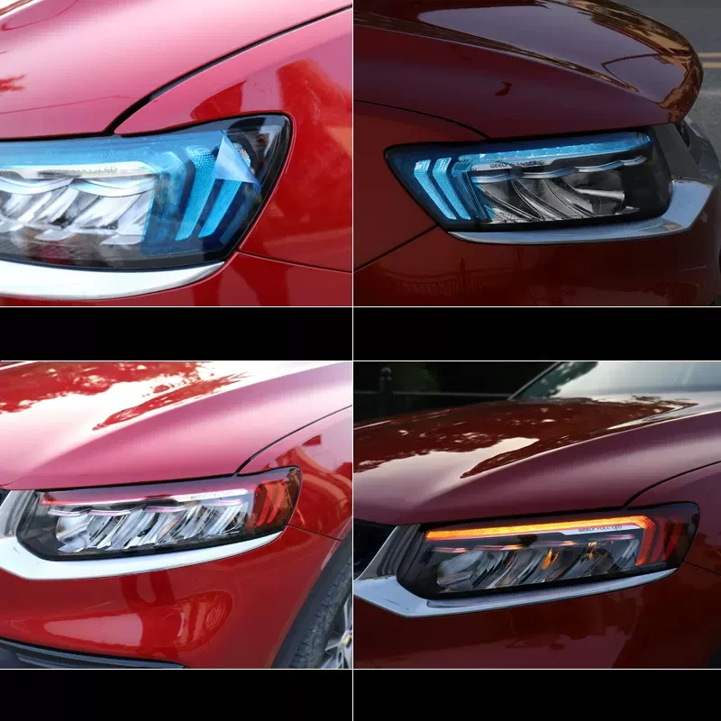 For Geely Tugella 2019 2020 2021 2022 Color changing film for daytime running lights exterior decorative light eyebrow sticker