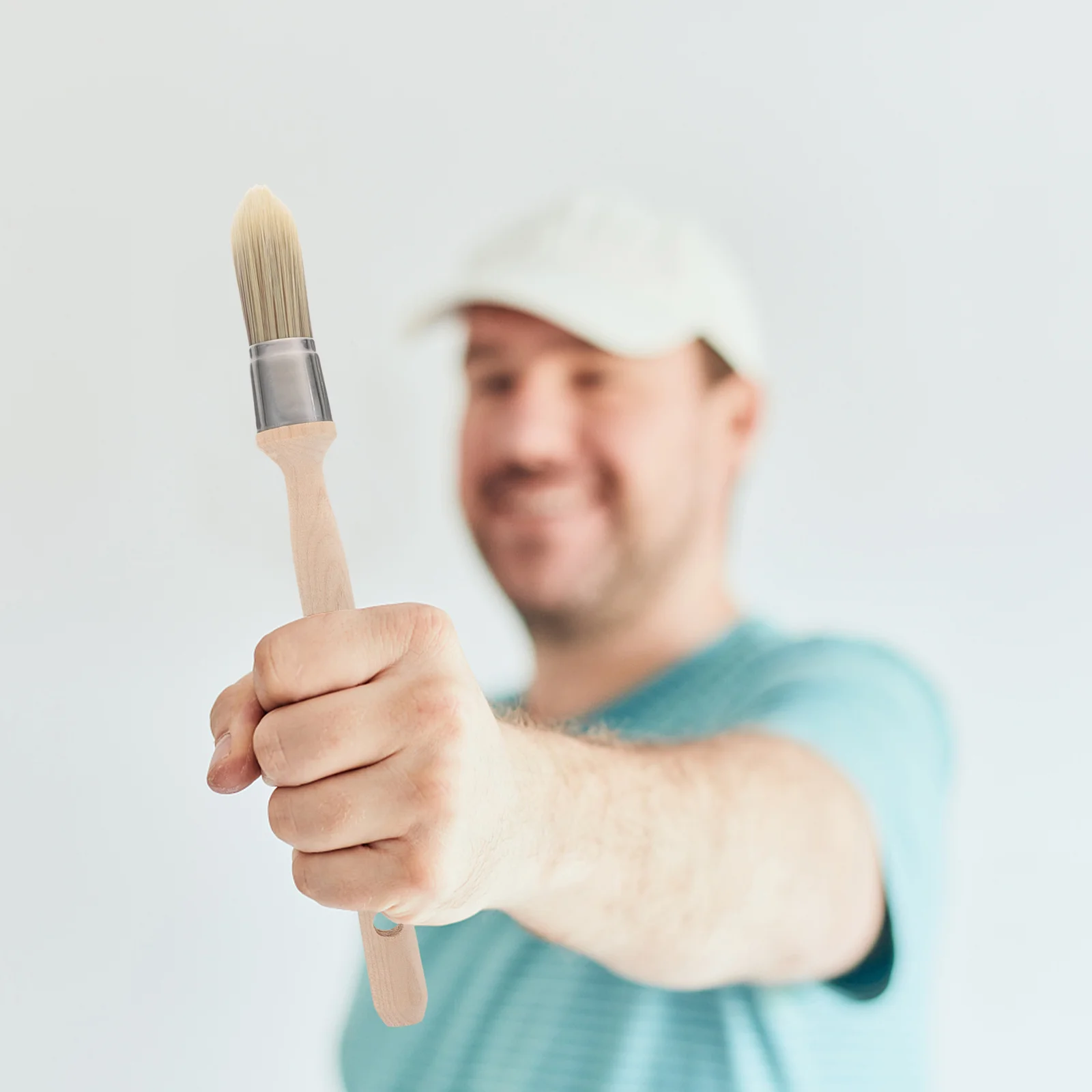 Round Paint Brush Pen Corner Dust Corners for Stairs Modify Tools Trim Sharpened Wire Trimmer Edger Walls