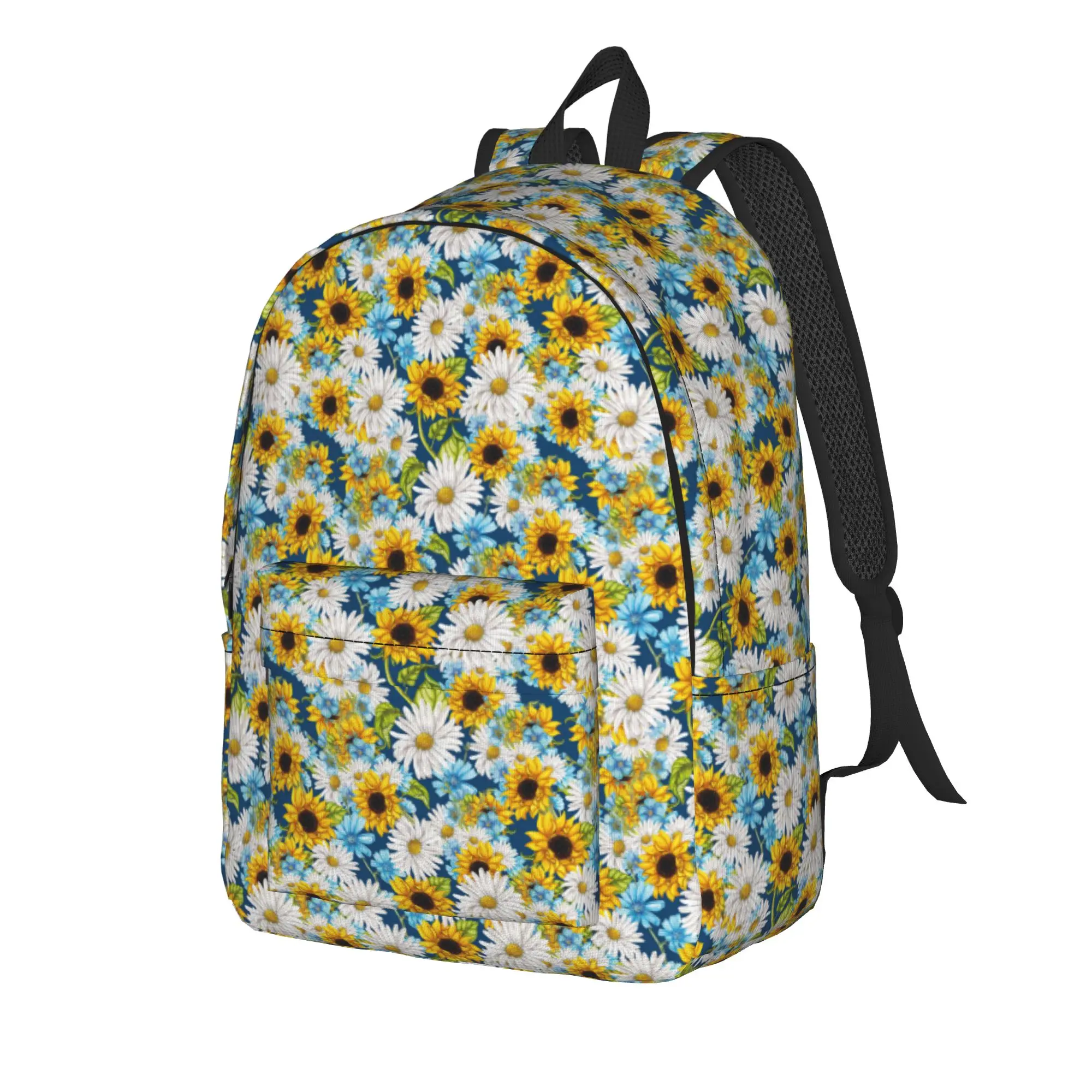 Sunflower Print Backpack  Travel Backpacks Boy Design Print High School Bags Funny Rucksack