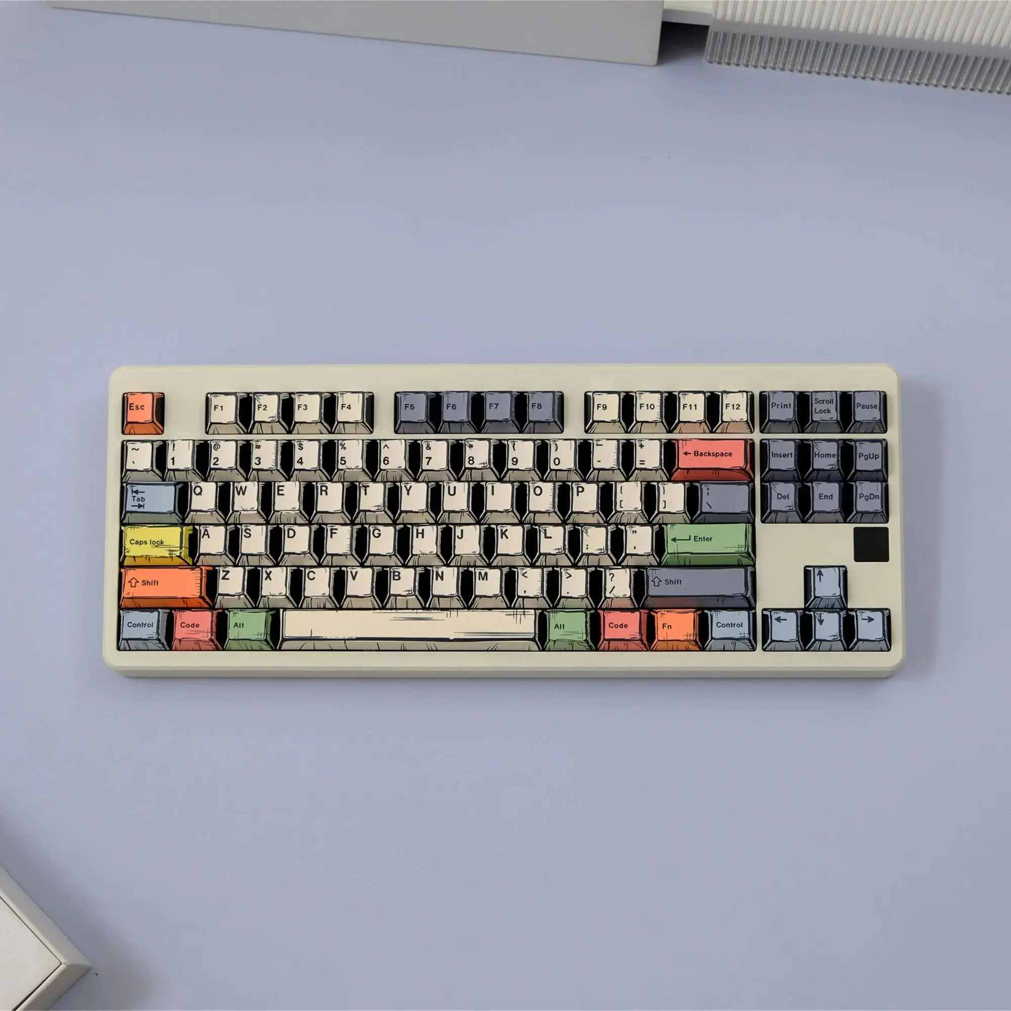

Canvas Comics Style Keycaps 150 Keys PBT Material CHERRY Profile DYE-SUB Personalized For CHERRY MX Switch Mechanical Keyboard