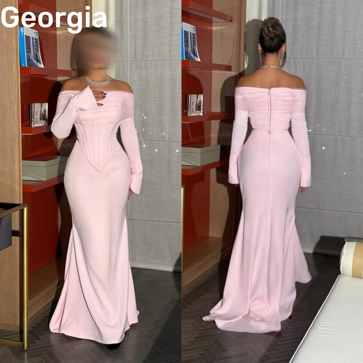 

Роскошные вечерние платья на заказ, платья-русалки с открытыми плечами, длинные до пола, с рюшами и молнией, для торжественных мероприятий