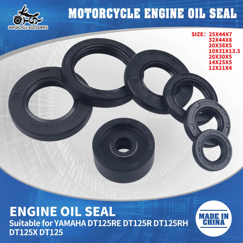 

SJ Rubber Motorcycle Sealing Gasket Engine Oil Seal Kit For Yamaha DT125 DT175 MX125 MX175 IT175 YZ125 1974-1983 DT200WR DT200R