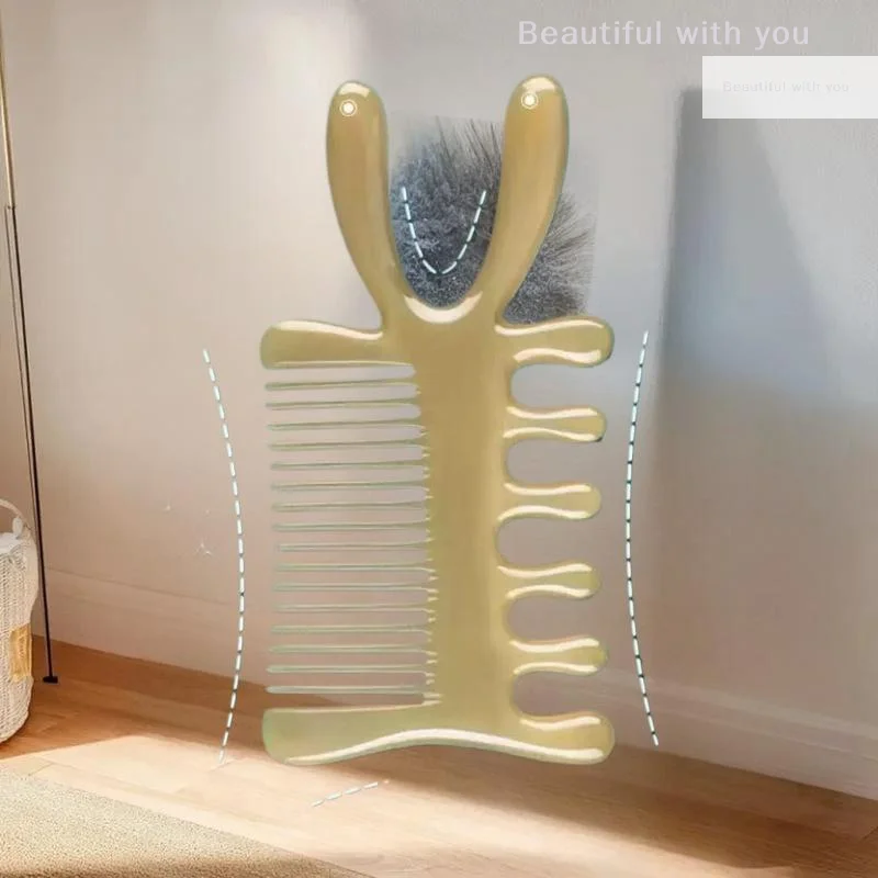 

Double-Sided Smooth Hair Massage Comb Fine-Tooth Head Meridian Comb Skin Five-Finger Head Therapy