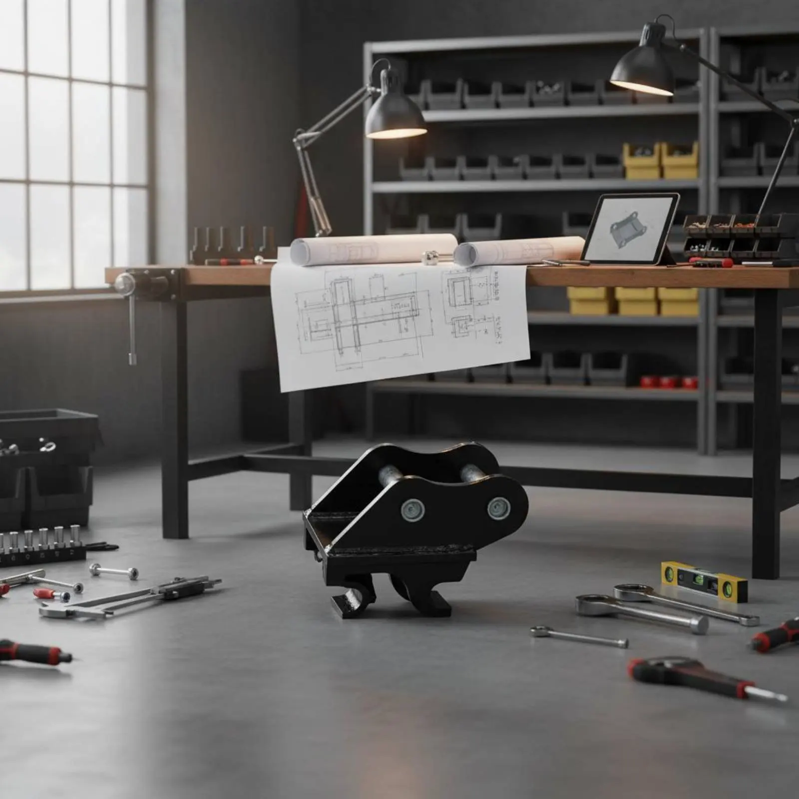 

Mini Digger Attachment Long-Lasting Digger Rapid Swap Accessory Robust Equipment Parts for Contractors, Construction, Forestry