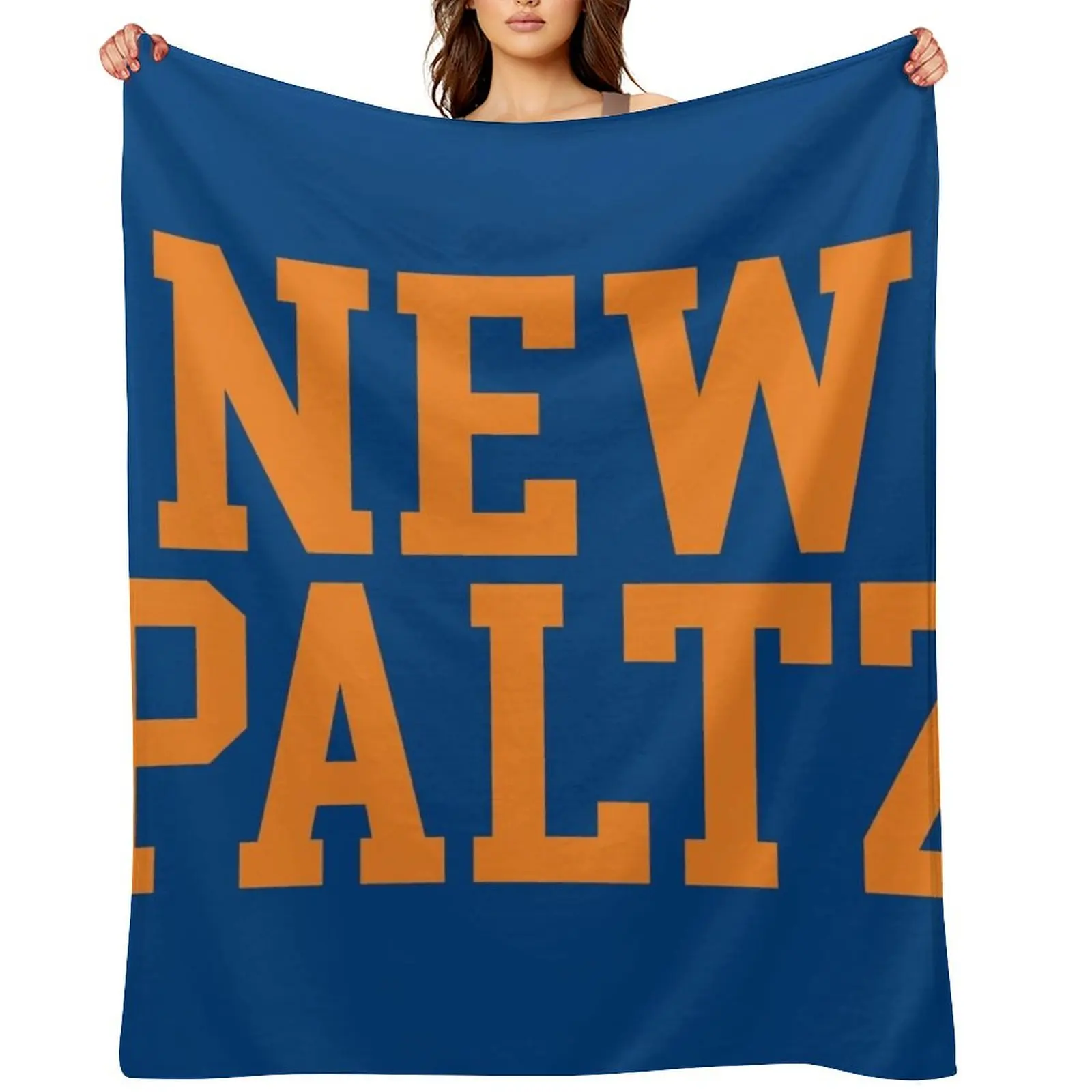 

new paltz - varsity font curved Throw Blanket Fashion Sofas Camping Heavy funny gift Blankets