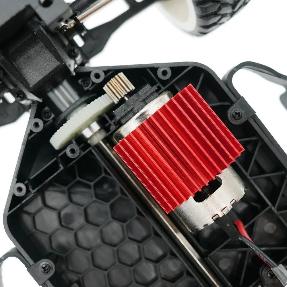 Motor de cepillo 390, Motor de coche RC, bajo ruido, imán fuerte, engranaje de metal de cobre 14T para coche de Control remoto