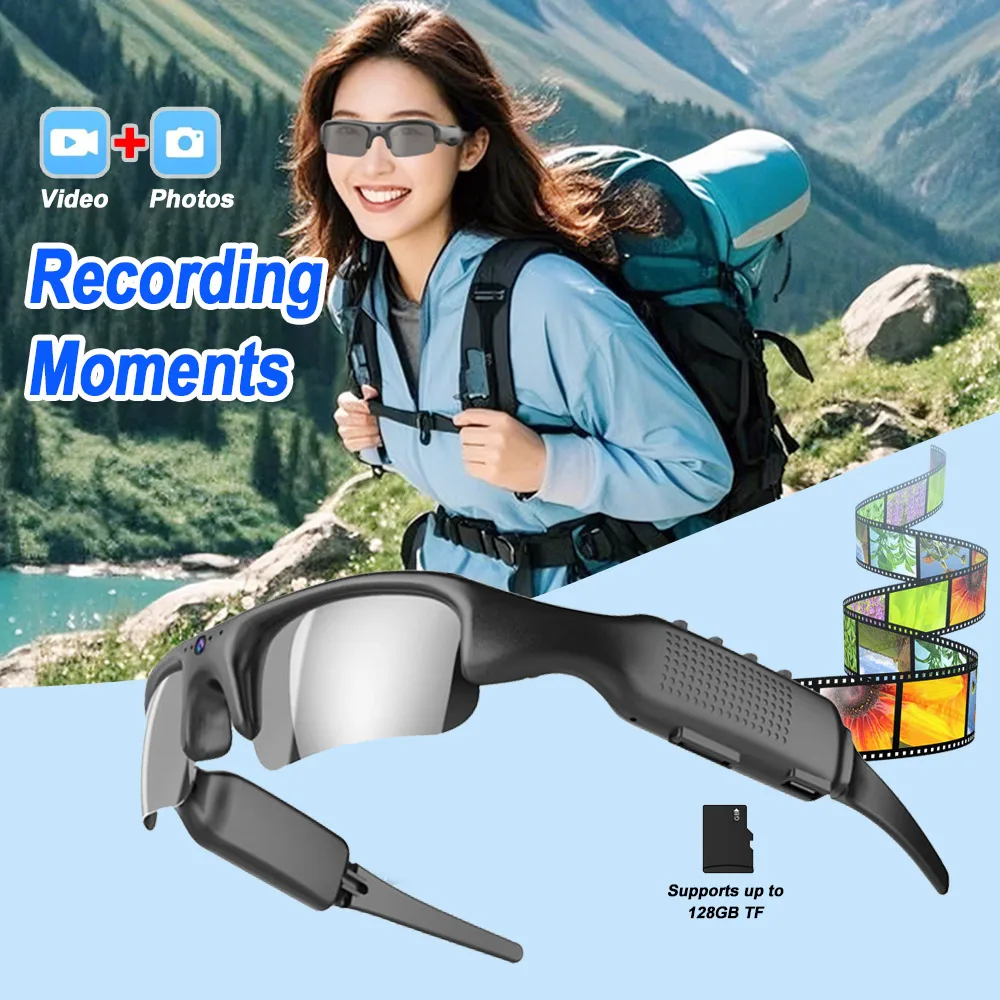 HD 1080P Mini Glasses Camera Portable Outdoor Security Sports DV  Video Recorder Surveillance Camcorder For Driving , Riding Cam