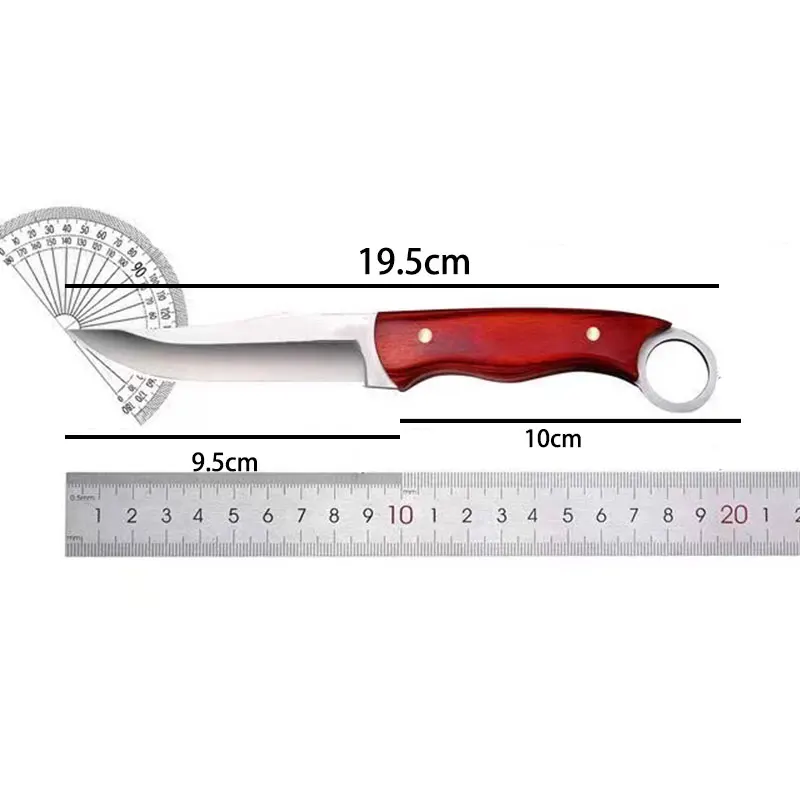 Couteau à fruits en acier inoxydable, outils de cuisine, fournitures de cuisine, usage domestique, camping en plein air, pêche, 1 pièce