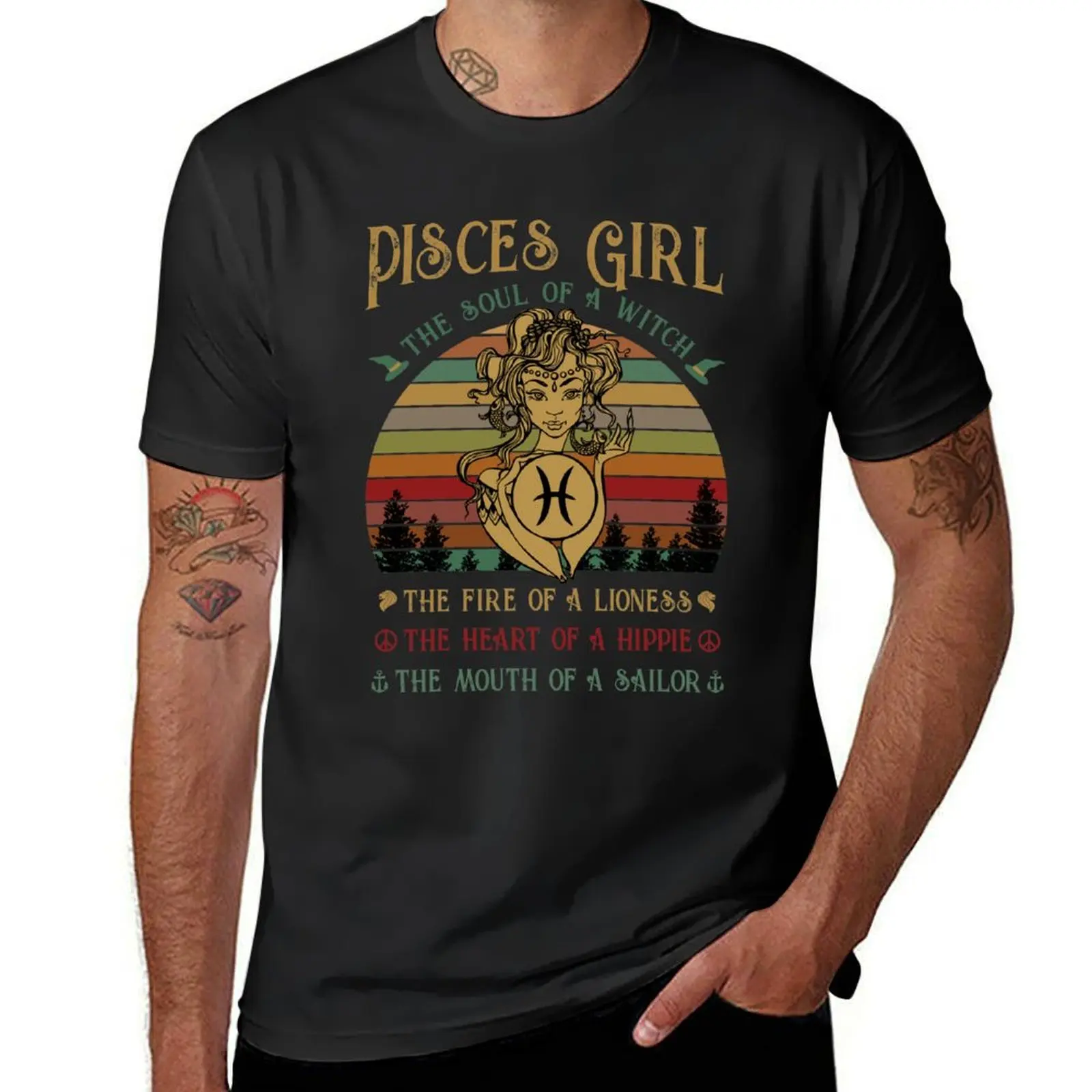 

Pisces Girl The Soul Of A Witch Awesome T shirt T-Shirt custom shirt cute clothes funny gifts plain black t shirts men
