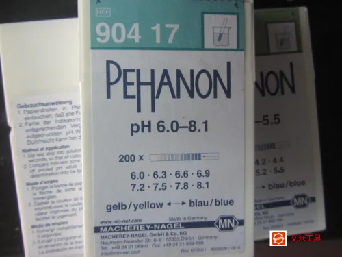 

Germany MN 90417 ph test strip PEHANON pH test paper 6.0-8.1 200 strips/box