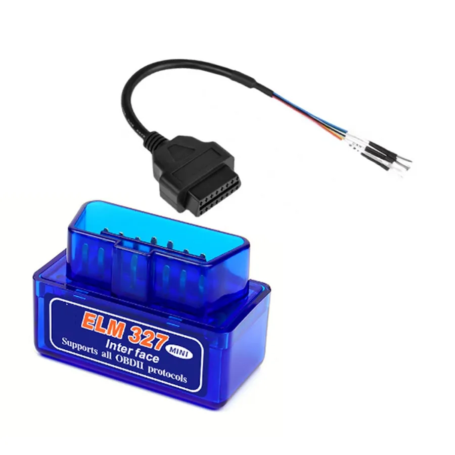 Mini Elm327 OBD2 with OBD Female 16 Pin K Line Can Line Jumper Tester K+can Cable for Motorcycle Car Fault Code Reader Cleaner