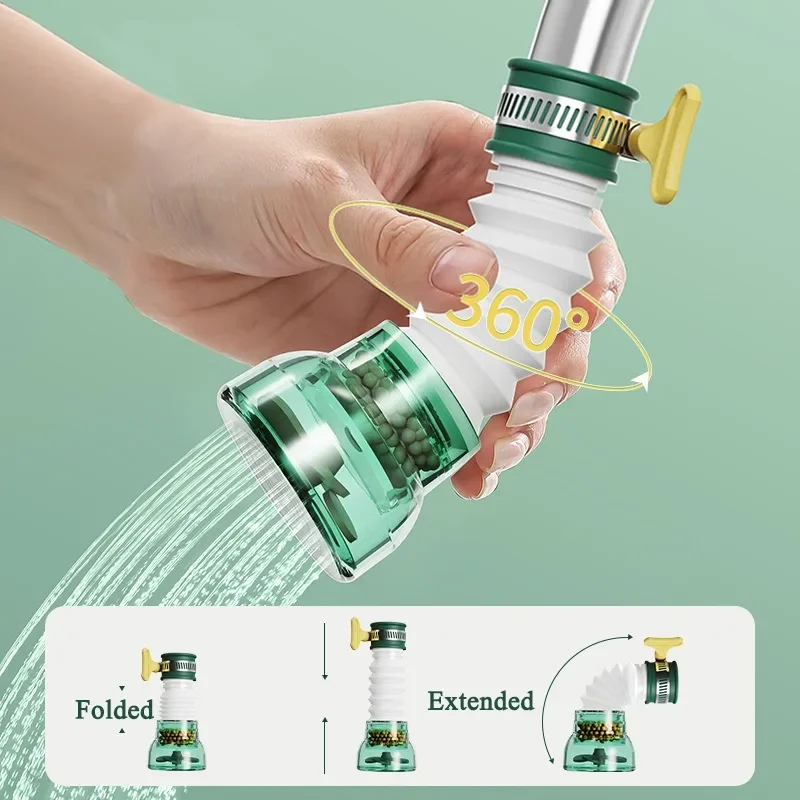 Removable Faucet Water Filter Universal Tap Water Purifier Splash-proof Water-saving Extenders 360° Rotatable Filter Tap Nozzles